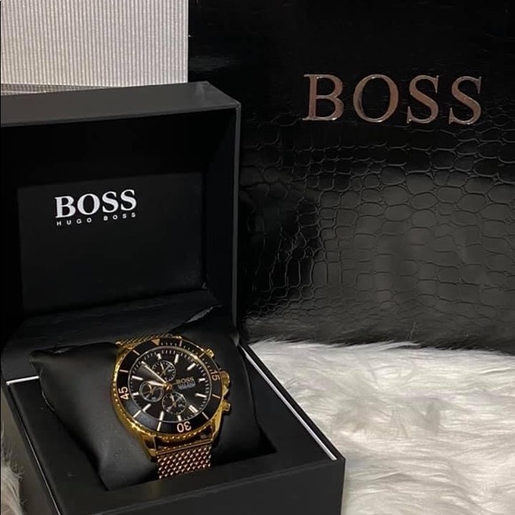 HB1513703 - Hugo Boss Men’s Ocean Gold Steel Watch - Picture 3 of 11